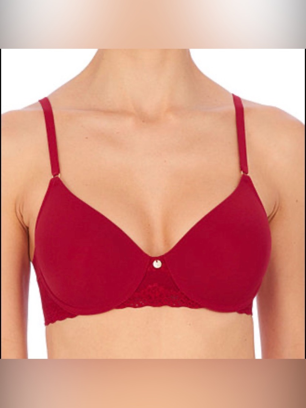Natori Bliss Perfection Contour Stretch Bra 721154 Radish Red 36DDD